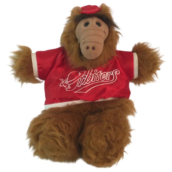 Alien Productions Other - Vintage Alf Hand Puppet 11" Orbiters Red Satin Jacket Hat 1988 Burger King